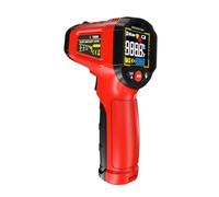 FTVOGUE Termometro a Infrarossi Pistola per Temperatura Senza con emissività Regolabile -50°C a 600°C Rapporto D:S 12:1 per Uso Industriale Automobilistico e in Cucina (rosso)