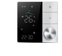 FTVOGUE Termostato Intelligente per il Riscaldamento del Pavimento del Film, AI Apprendimento Intelligente Risparmio Energetico e Eco Friendly, Facile Installare il Termostato con (bianco e)