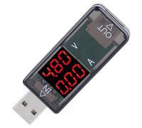 FTVOGUE Tester di Tensione USB con Display LCD, Rilevamento in Tempo Reale della Tensione Corrente per il Pad della Banca di Alimentazione del Telefono, Guscio in ABS Compatto Compatibile (BLACK)