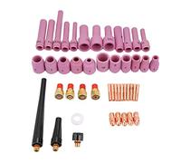 FTVOGUE TIG 46pcs Accessori per Saldatura TIG - Materiali di Consumo Essenziali per il Taglio dei Progetti - Set Completo