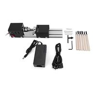 FTVOGUE Tornio per macchina Corpo in metallo pieno Mini fai-da-te Tornio per legno Rettifica Lucidatura Utensile per trapano(EU plug)