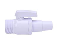 FTVOGUE Valvola a Sfera a 2 Vie con Filtro per Piscina, Valvola di Intercettazione Ad Alta Portata in ABS, Connettore per Tubo da 1,5 Pollici per la Manutenzione della Piscina Fuori Terra