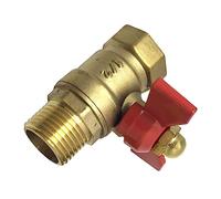 FTVOGUE Valvola a Sfera di Intercettazione in Ottone con Maniglia a T, Tenuta in PTFE Resistente, Design Compatto 1,6x1,2 Pollici per la Gestione dell'acqua Domestica e Industriale (Maschio femmina