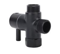 FTVOGUE Valvola Deviatrice per Doccia G1/2, Valvola Deviatrice per Braccio Doccia in Rame con Manopole di Controllo Accurate, per Soffione e Rubinetto Manuali (BLACK)