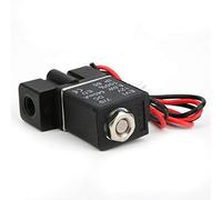 FTVOGUE Valvola di Solenoide in Plastica Durevole IP65 12 V DC 2 Posizione 2 Via per Olio d'Acqua dell'Aria Facile Installare e Mantenere (G1/4")