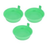 FTVOGUE Vaschetta per Mangime da 3 Pezzi, Secchio per Mangiatoia per Bestiame Rotondo in Plastica PP Addensata con Manico, per Pollo, Anatra, Oca