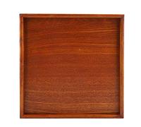 FTVOGUE Vassoio da tè quadrato, piatto frutta vassoio in legno massello piatto di legno per caffè, sushi, snack e piatti da portata per bar ristorante (30 x 30 cm)
