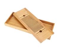 Ftvogue - Vassoio da tè tradizionale cinese Gongfu, in bambù, con cassetto, 38 x 15 cm