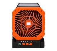 FTVOGUE Ventilatore Campeggio Solare con Luce e Bussola, 4 velocità 3 modalità Ventilatore Portatile Ricaricabile 7800 MAh per Campeggio all'aperto Escursionismo Pesca
