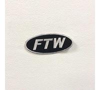 FTW Art - Toppa ricamata con ferro da stiro, da cucire, colore: nero