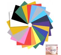 FTXanty Fogli di Vinile Adesivo Colore Vinyl Permanent per Cricut 20 Pezzi Film Vinile Plotter 30,5 x 20cm Vinile Adesivo per Tazze e Biglietti fai da te