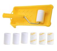 FTXanty Rulli per Verniciare Set Mini Rullo per Pittura in Schiuma Piccolo Rullo di Schiuma 6 * 5cm Copertura del Rullo di Vernice + + Piccolo Vassoio di Vernice Telaio del Rullo di Vernice