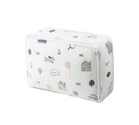 FTYEBDNC 2Pcs Folding Storage Basket, Storage Bfor Duvet Blanket, Dust-Proof Closet under Bed Big Moistureproof Organizer/K Khaki/55 X 20 X 36Cm