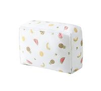 FTYEBDNC 2Pcs Folding Storage Basket, Storage Bfor Duvet Blanket, Dust-Proof Closet under Bed Big Moistureproof Organizer/Light Yellow/55 X 20 X 36Cm