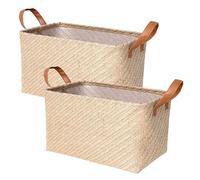 FTYEBDNC Carrello Di Stoccaggio Tessuto Pieghevole, Cesto Di Stoccaggio 2Pcs Home Box Organizer Cesti Di Lavanderia Sundries/B/L37*W26*H22Cm