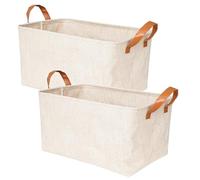 FTYEBDNC Carrello Di Stoccaggio Tessuto Pieghevole, Cesto Di Stoccaggio 2Pcs Home Box Organizer Cesti Di Lavanderia Sundries/C/L37*W26*H22Cm