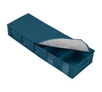 FTYEBDNC Cesti Di Stoccaggio, Scatola Di Stoccaggio Pieghevole in Tessuto Non Tessuto con Coperchio per Copertine e Coperte, Polvere Dell'Organizzatore Di Stoccaggio Sotto il Letto/Blue/97 X 33 X 15Cm
