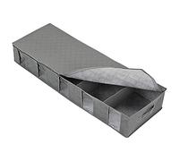 FTYEBDNC Cesti Di Stoccaggio, Scatola Di Stoccaggio Pieghevole in Tessuto Non Tessuto con Coperchio per Copertine e Coperte, Polvere Dell'Organizzatore Di Stoccaggio Sotto il Letto/Grey/97 X 33 X 15Cm
