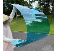 FTYEBDNC Foglio Di Plastica Acrilico Trasparente, Rivestimento Del Tetto Della Serra, Baldacchino Piovoso, Copertura Del Tetto Del Patio Dell'Ombra Del Portico All'Aperto/Blue/100Cm * 1.5M(3.3 * 4.92F