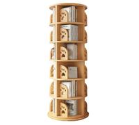 FTYEBDNC Torre Biblioteca Rotante, Supporto Display Libro Filatura in Legno Massiccio Torre Libreria Filatura, Organizzatore Libreria Mobile per La Sala Di Studio,A6