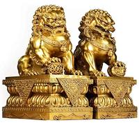 Fu Foo Dogs di Grandi Dimensioni Un Paio di Statue di Leone Guardian Decorazioni di Feng Shui, per scongiurare l'energia malvagia di congratulazioni Migliori Regalo di Lavaggio della casa 0905