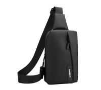 Fuaihui Borsa a Tracolla Uomo Leggero, Zaino Monospalla Impermeabile per Ciclismo ed Escursionismo - Sling Bag Compatto Traspirante per Sport, Viaggio e Uso Quotidiano (nero)