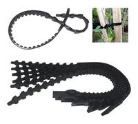 FUANA 10 cinghie di bloccaggio regolabili per supporto per piante, per kit di addestramento da giardino in plastica per fissare alberelli e alberi da frutto, colore nero