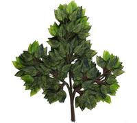 FUANA 12 foglie di banyan artificiali realistiche, 50 cm, stabilizzate ai raggi UV, impermeabili, con curvatura naturale, per giardino, patio, matrimonio, sfondo decorativo (C)
