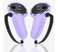 FUANA 2 impugnature per controller in silicone per Meta Quest 3 e Quest, coperture per joystick multicolore con superficie antiscivolo, design ergonomico per comfort e controllo del cavo degli