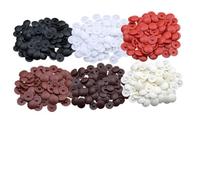 FUANA 2000 tappi di protezione per viti a testa piatta a croce da 7-8 mm, in plastica PP in 6 colori (bianco, nero, rosso, marrone rosso, marrone scuro, beige)