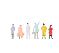 FUANA 400pcs 1:87 Scala Modello Ferroviario Figure HO Calibro Dipinto Persone per Tavola di Sabbia Layout e Diorami