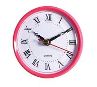 FUANA 80 mm di ricambio per orologio al quarzo fai da te, adatto per foro da 7,6 cm, con guarnizione e numeri arabi, rosa/blu rosa