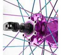 FUANA Adattatore per asse passante per bici, da 12 mm a 9 mm, per mozzo ruota posteriore, conversione da 142/148 mm, con lega di alluminio 7075 e anello antipolvere in gomma, kit di riparazione bici