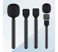 FUANA Adattatore per microfono portatile per DJI Mic, per Moma, per Rode-Go, per Relacart, con schiuma per parabrezza, 30 x 8 x 8 cm, ABS nero per cavo auricolare portatile per registrazione audio