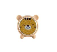 FUANA Altoparlante wireless con suono surround 3D, supporto per schede da 32 GB, subwoofer integrato, mini design portatile per bambini, cavo per auricolari giallo/panda/maiale