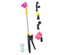 FUANA Asta telescopica regolabile per irrigazione e irrigazione da giardino, estensione 45-80 cm, set di 5 ugelli in acciaio inox + plastica in acciaio inox