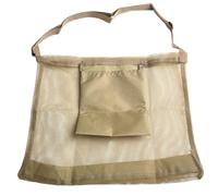 FUANA Borsa per raccogliere funghi e frutta con rete pieghevole di grande capacità, tracolla regolabile per foraggiamento frutteto, giardinaggio, spiaggia, nero A