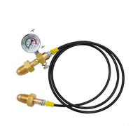 FUANA BS 341 No. 3 Argon Cilindro Ricarica Tubo Adattatore G 5/8" RH per INT Collegamento 90 cm Acciaio Inox per Tubo Intrecciato o 150 cm Nero (Stile 4)