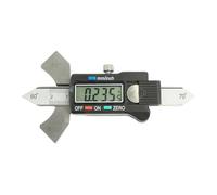 FUANA Calibro digitale per saldatura, 0-20 mm, in acciaio inox, elettronico, con display LCD, per una misurazione precisa di altezza e spessore, nero