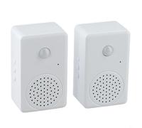 FUANA Campanello attivato dal movimento a infrarossi con saluto personalizzabile per la sicurezza aziendale e il benvenuto del cliente (2 pezzi)