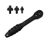 FUANA Chiave a cricchetto intercambiabile con impugnatura antiscivolo per trapano a pressione, compatibile con mandrini da 0,5-10 mm, 0,5-13 mm, 3-16 mm, nero