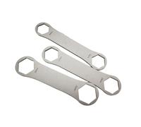 FUANA Chiave inglese in acciaio inox per manutenzione forcella Rockshox e Fox, design a doppia testa, strumento di riparazione leggero, spessore 3,8 mm, kit di riparazione per bici B/C/D