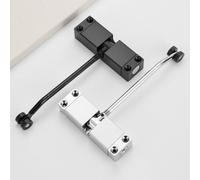 FUANA Chiudiporta per apriporta idraulico automatico orizzontale con angolo di apertura regolabile di 175°, smorzamento fluido per porte sinistra/destra, facile da installare per serrature di porte da