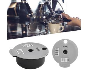 FUANA Cialde Caffè Ricaricabile per Macchina Tassimo, Capsula | Tazza con filtro da caffè ricaricabile con coperchio, cucchiaio e pennello per Tassimo Series 60 ml 180 ml