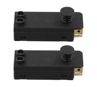 FUANA Confezione da 2 interruttori elettrici a martello 1617200048 per martello demolitore Bosch GSH11E, parte di ricambio in metallo, nero