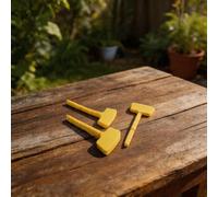 FUANA Confezione da 30 etichette grandi per piante da giardino, 36 cm, cartello in plastica per giardinaggio all'aperto, guida ai matrimoni, ID fattoria, bianco, giallo, blu, rosso (giallo)