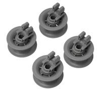 FUANA Confezione da 4 rulli superiori per cestello superiore per lavastoviglie Neff 611666, in ABS grigio, per ruote di ricambio serie SN25M SMV40E S41E50