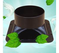 FUANA Connettore flangiato a parete in ABS per tubo di ventilazione collegamento condotto aria, 100-200 mm, nero, 1 pezzo accessori per radiatore