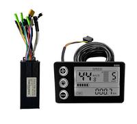 FUANA Controller per bici elettrica a onda sinusoidale 36-48 V 30 A 1000 W con display LCD S866 per scooter elettrico, compatibile con protocollo UART n. 2, 12Mos, nero