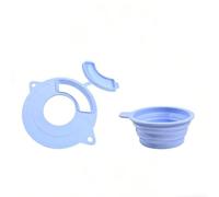 FUANA Coperchio in silicone progettato per l'uso a prova di schizzi su frullatori verticali e compatibile con miscelatori a testa inclinabile comuni (blu)